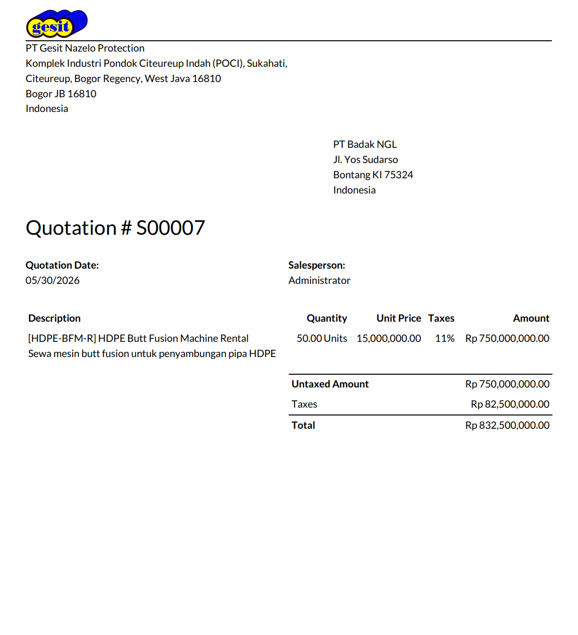 Auto-generated invoices pulled straight from the order, no more retyping numbers by hand.